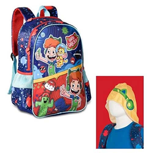 Mochila De Costa Escolar Infantil Gato Galáctico -Clio Style