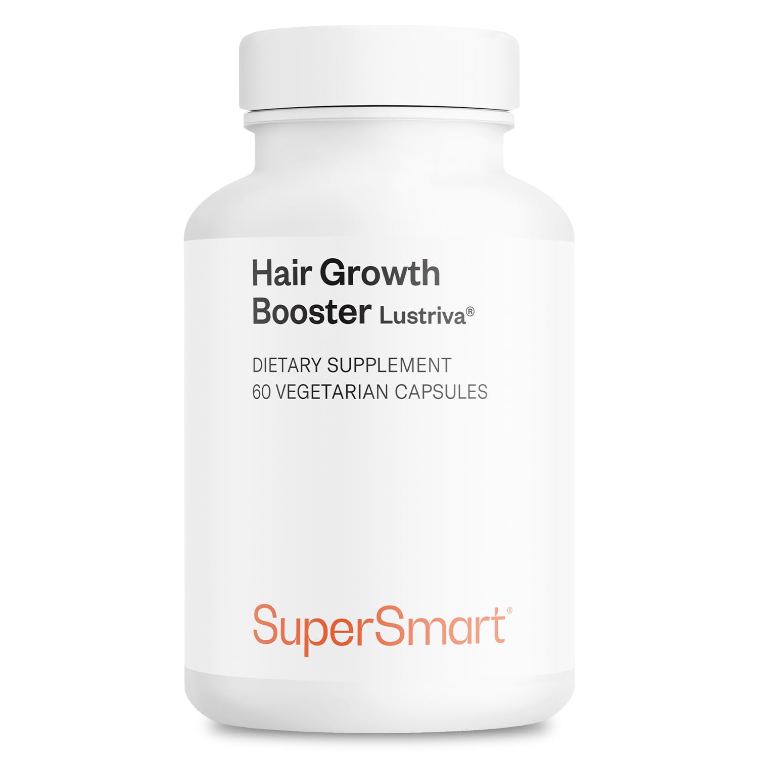 Supersmart - Hair Growth Booster 160mg per Day (Lustriva Supplement) - Biotin 40x More Soluble | Non-GMO & Gluten Free - 60 Vegetarian Capsules
