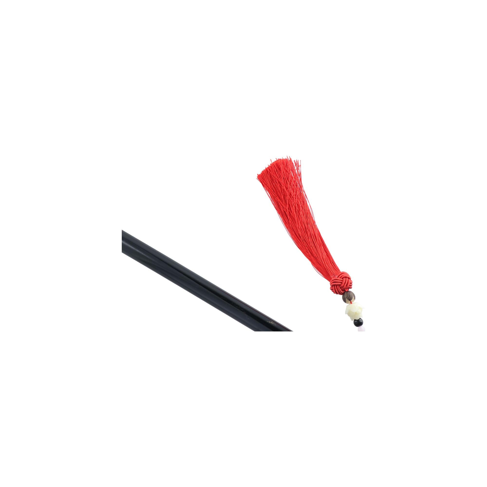 Vctitil Flûte traditionnelle chinoise en bambou, Dizi transversal, Mo Dao Zu Shi Accessoire de cosplay Instrument de musique à vent en bois pour débutant, touche C D E F G (F-45 cm)