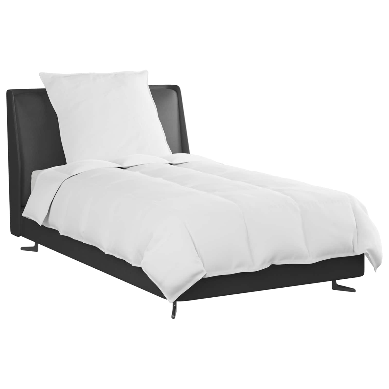 Set copripiumino invernale con cuscino, in piume bianche, 200 x 135 cm, traspirante, facile da pulire, caldo, per camera da letto e camera degli ospiti, adatto per chi soffre di allergie