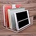 Clear Acrylic File Folder Holder Rack,File Folder Sorter for Document Paper Letter Book Envelope Laptop Organizer, Office File Organizer Stand Rack on Office Desktop