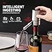 Wine Gifts-Wine Aerator Pourer-Rocyis Electric Wine Dispenser, One Touch Smart Wine Decanter w/Storage Base & Retractable Tube (Battery Operated)