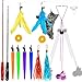 ZPH Cat Toys Interactive for Indoor Cats,2PCS Retractable Cat Wand,9PCS Teaser Toys&1PCS Hanging Door Lure Kitten Toy,Interactive Feather Toy for Teaser Play and Chase Exercise with Kitten