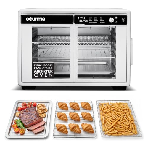 Gourmia French Door Digital Air Fryer Oven - XL 37QT Capacity, 12 Presets, FryForce 360° Tech