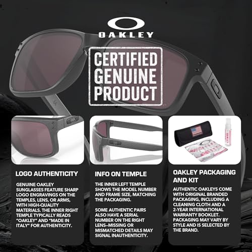 Image of Oakley HOLBROOK STEEL COLLECTION OO9102 Sunglasses w /Official Eyewear Kit | Polarized, Men's Sunglasses