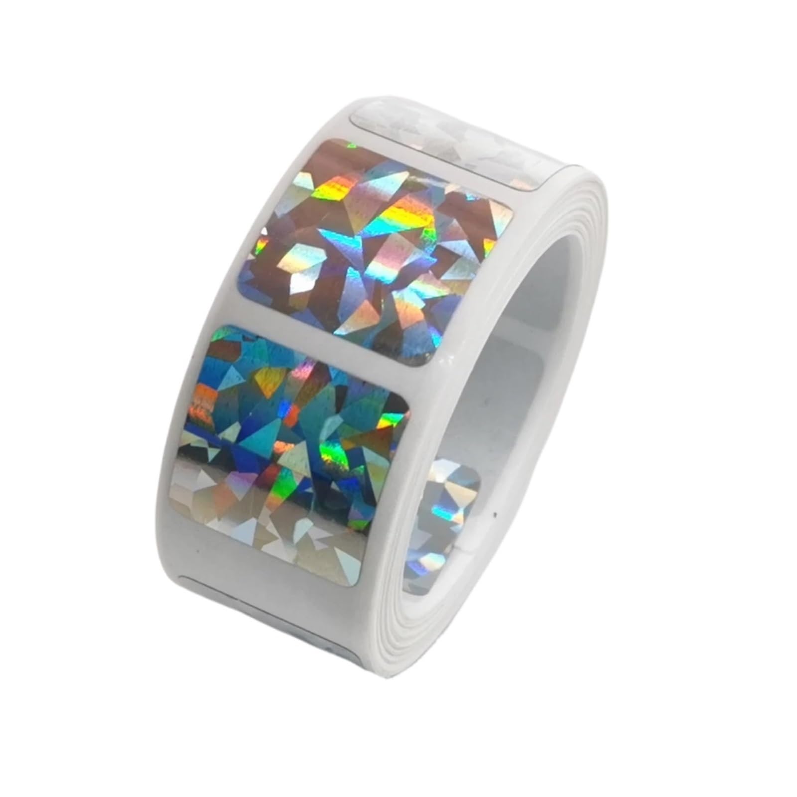 Autocollants à gratter carrés 20x20 mm laser hologramme pour cartes de mariage x500