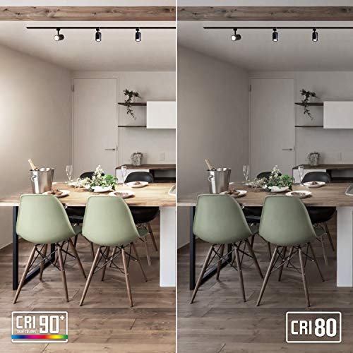 Leonlite Anti-Glare Net Dimmable Led Track Lighting Heads, 8.5W H Type Track Light, Integrated Track Light Heads, Cri90 H Track Lighting Heads, Etl & Es Listed, 4000K Cool White, Matte Black, 4 Pack #TOP3