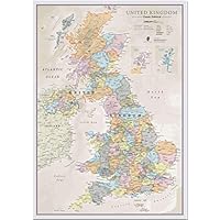 Maps International Medium UK Classic Wall Map - Pinboard - 24 x 36