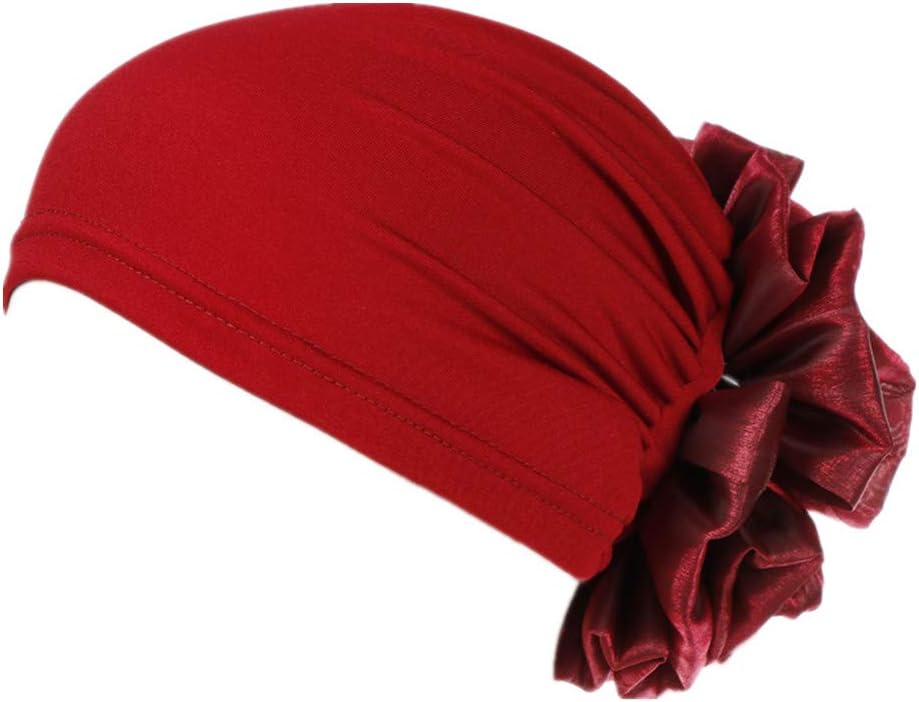 Women Big Flower Turban Hat Head wrap Headwear Cancer Chemo Beanie Cap Hair Loss Cover