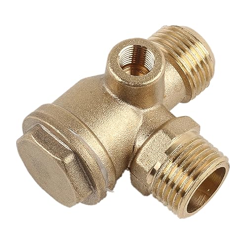 Conector de tubería de válvula de retención de compresor de aire de latón de grado industrial de 3 puertos para válvula de retención de rosca
