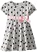 Blueberi Boulevard Baby Girls' Flocked Heart Knit Dress