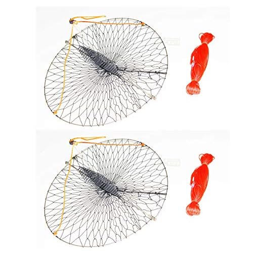 2-Pack of KUFA Sports Casting Crab Trap with 100' Rope and Bait Bag (CR55x2)