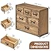 KIRIGEN Wood Desk Drawer Organizer, Home Storage Cabinet 6 Drawers Mini Chest with Lable Holder Handles for Bedroom Home and Office Organization Dark Brown(3D6CG-DBR)