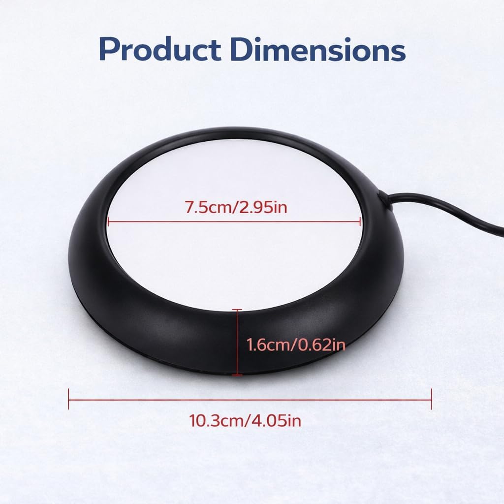 Plplaaoo USB Coffee Mug Warmer for Desk – Smart Beverage Heater Pad – USB Powered Cup Coaster for Home Office & Office Use, 5V Electric Mug Warmer Up to 80°C