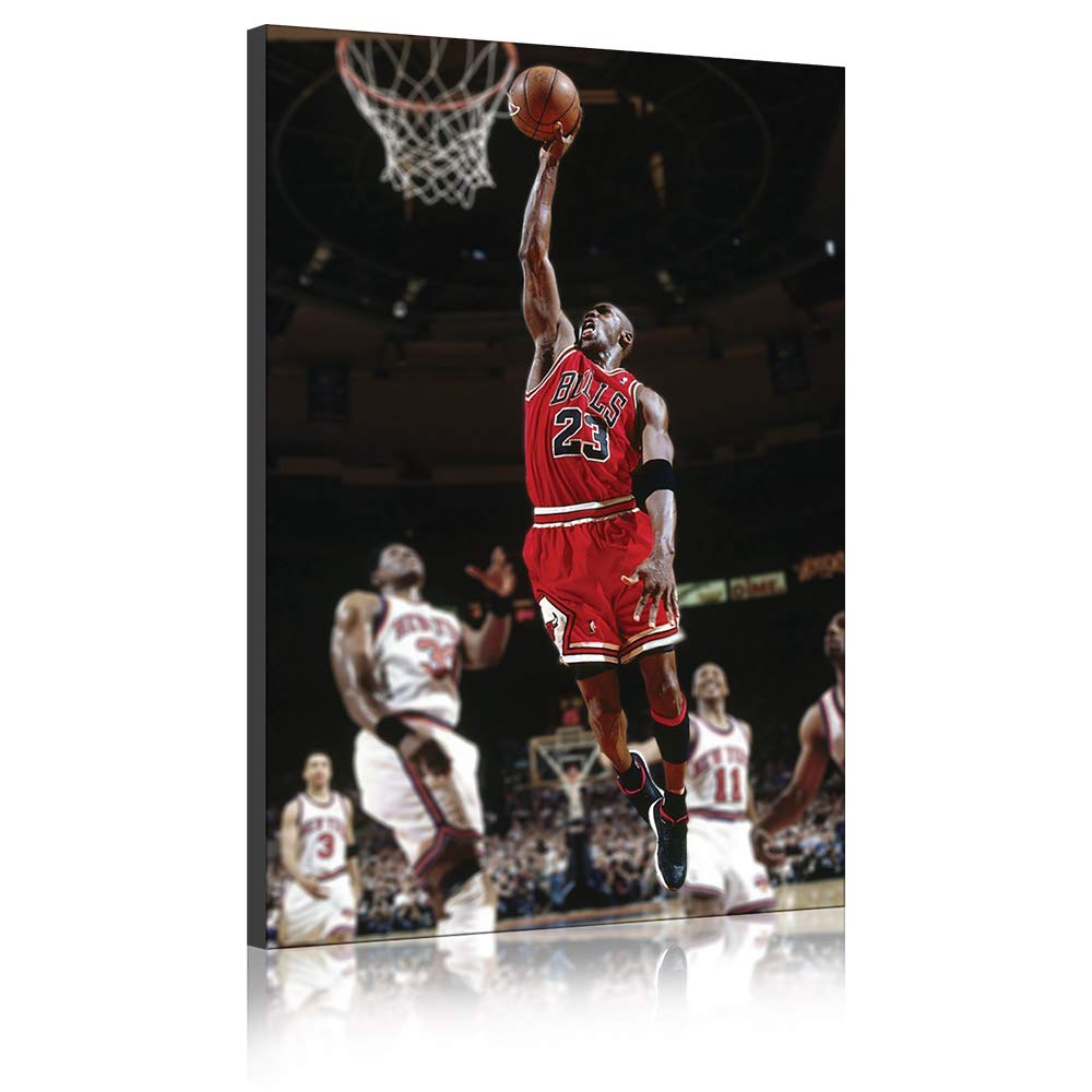 Pintura de Michael Jordan ideal para decorar tu salón o sala de juegos, 60x90 cm