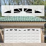 Sanfurney 2 Car Magnetic Garage Door Windows Panes Sunburst Style Pre-Cut Faux Fake Decorative Window Decals, 8 Sections 14.6