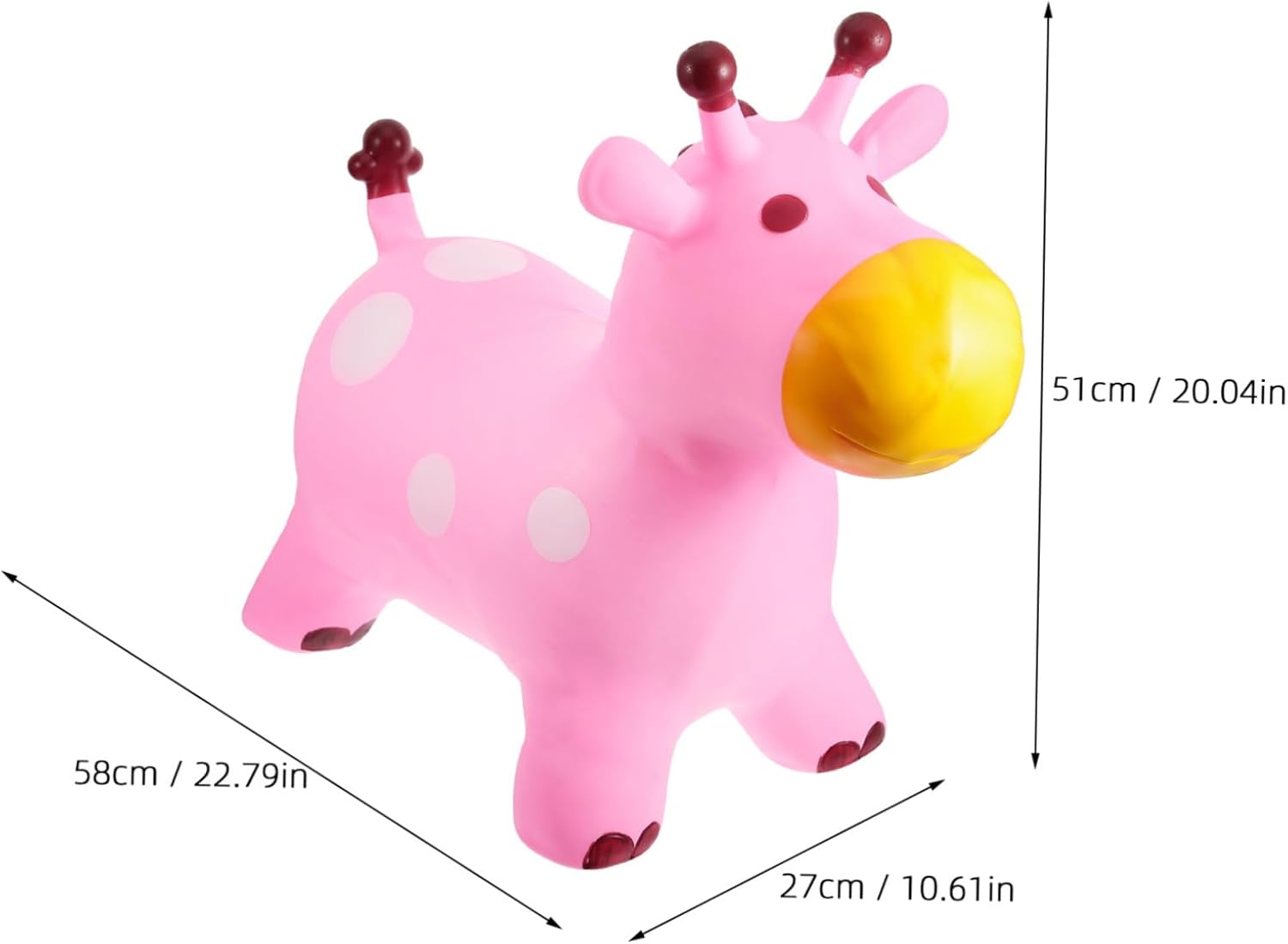 Kisangel Inflatable Bouncing Deer Toy Boys and Girls Jumping Horse Toy Music Riding Deer Outdoor Educational Plaything