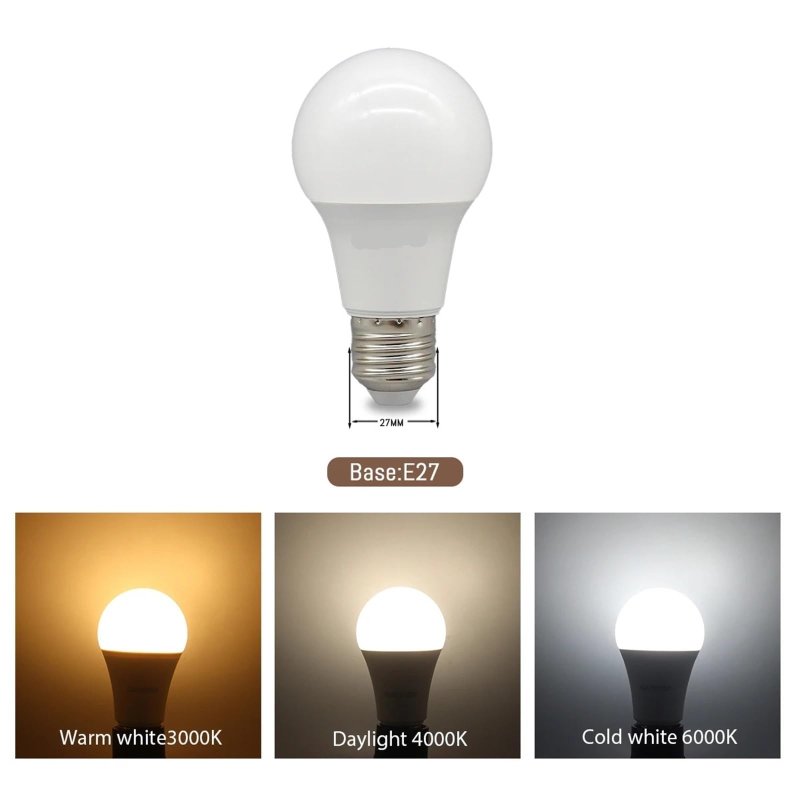 10 Teile/los A60 G45 Led-lampe E27 AC110V 220V 3W 8W 9W 12W 15W 18W 20W 24W Lampe Saving Kalt Warm Weiß Lampen for Home Licht(Cold white,A60 20W,AC100-240V)