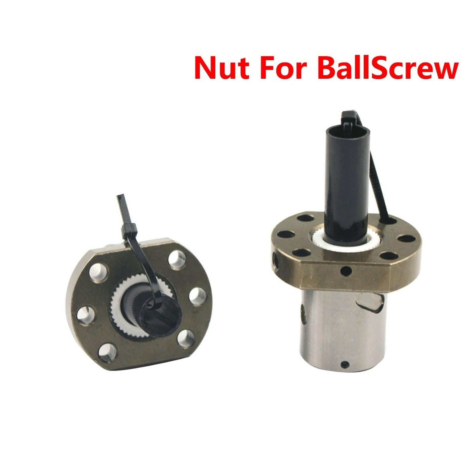 boîte à boîtes à billes simples, Vis à billes en acier au carbone Motion Stage, écrou bride simple 12-32 mm(SFU3205-3 Nut)