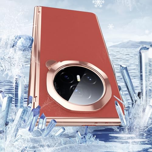 Coque Honor Magic V3 antichoc rouge étui cuir complet avec protège-charnière