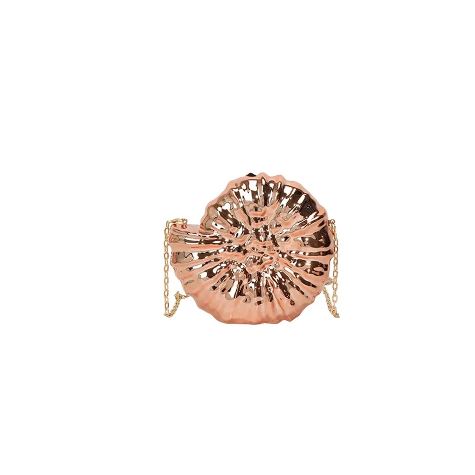 Donna Shell Clutch Borsa da sera estiva con conchiglia, borsa a tracolla lucida, mini pochette, a catena, donna