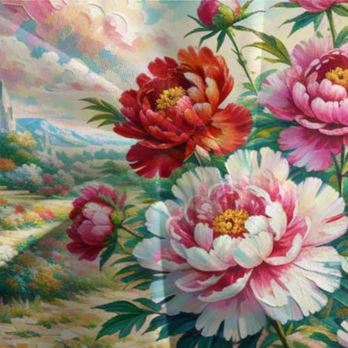 Housse de couette pivoine 3D avec fermeture éclair cachée linge de lit doux - 7