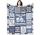 ZUCZUG Kuscheldecke Geschenke zum 50 Geburtstag Frau Mann Decke, 50. Geburtstags Deko Blau 150X200 für Schwester Beste Freundin Kollegin