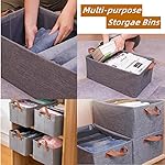 Pack of 3 Large Capacity Storage Bins Closet Organizer System, Sturdy Foldable Storage Boxes for Organizing Clothing, Sheets, Toys, Books - Shelf Organizer Shelves Basket Storage Bin - Image 5