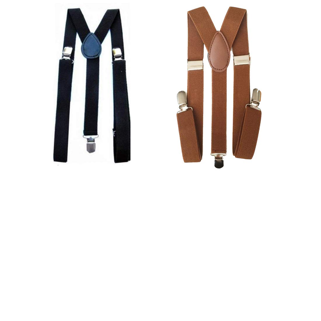 Adjustable Braces Mens Womens Unisex Trouser Elastic Y-Back Suspenders CLIPON (Pack of 2)-image-39