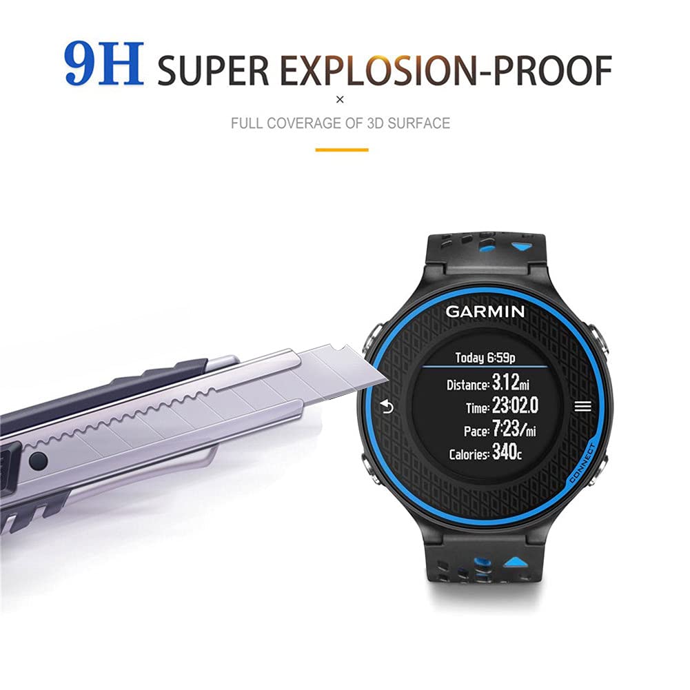 Protezione Schermo In Vetro Temperato Per Garmin Forerunner 620/220 – Antigraffio E Anti-impronta – Confezione Da 3 Pezzi - 2