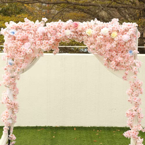Sunm Boutique Artificial Cherry Blossom Garland Cherry Blossom Hanging Vine Silk Sakura Vines Garland For Wedding Party Decor,Pink #TOP4