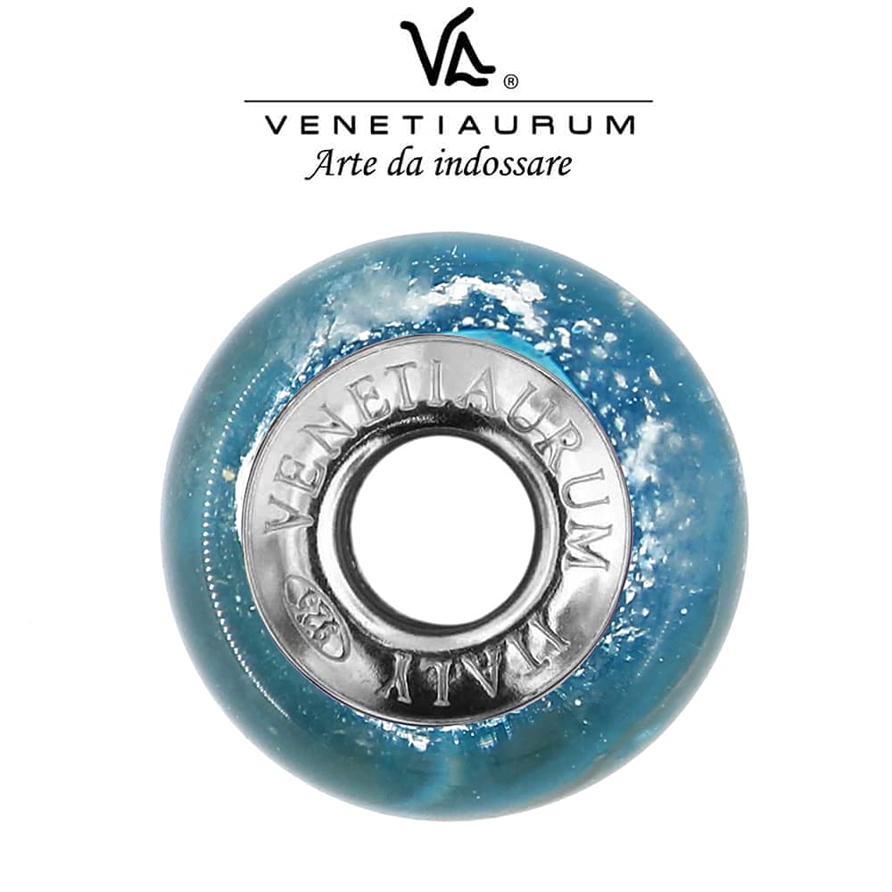 Venetiaurum – Wisiorek z prawdziwego szkła Murano i srebra próby 925 – biżuteria "Made in Italy" z certyfikatem