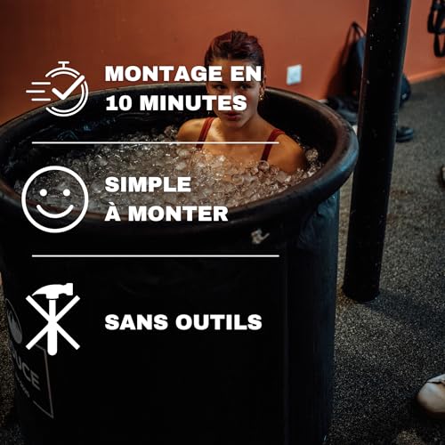 Tragbares Kaltbad für Erholung | K2 | Innen – Außen | aufblasbares Fass | Ice Bath Tube for Recovery | 320 Liter | Louce