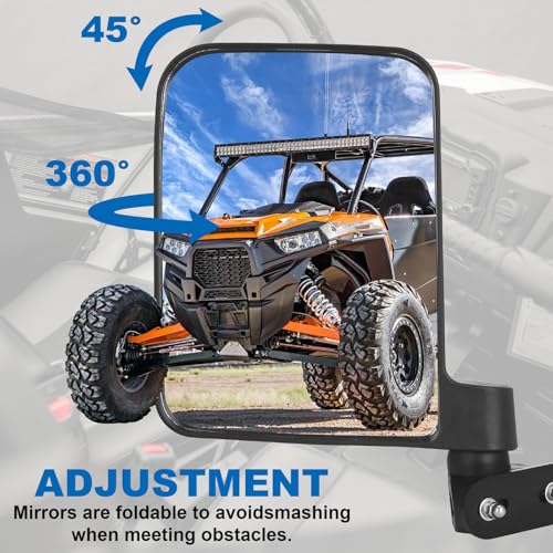 Image of Large Side Mirrors for Polaris General 1000 /4 1000 / XP 1000 / XP 4 1000, 2016-2024 Accessories