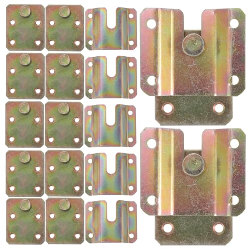 Image of DOITOOL 6 Pack Interlocking Photo Frame Hooks Metal Picture Hangers Furniture Recessed Brackets Corrosion Resistant Embedded Mounting Supports 2.55X2.36X0.39 Inches for Home Wall Decor