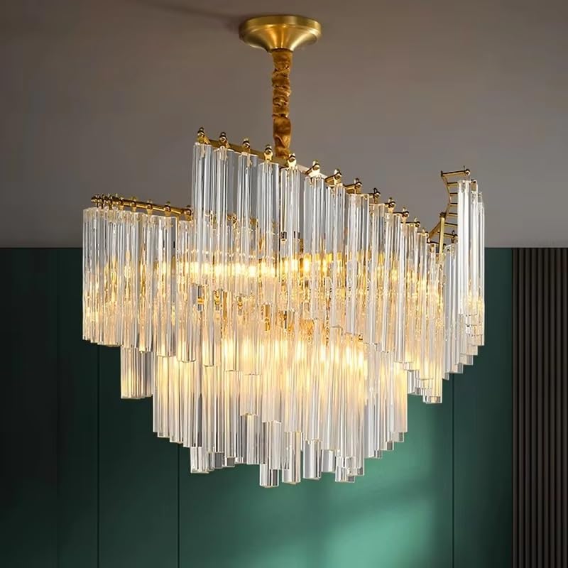 LXMQEF Soggiorno Lampadario di Lusso con Luce di Cristallo Lampada da Pranzo Semplice e Moderna per Camera da Letto Villa Illuminazione Domestica ﻿,Isola