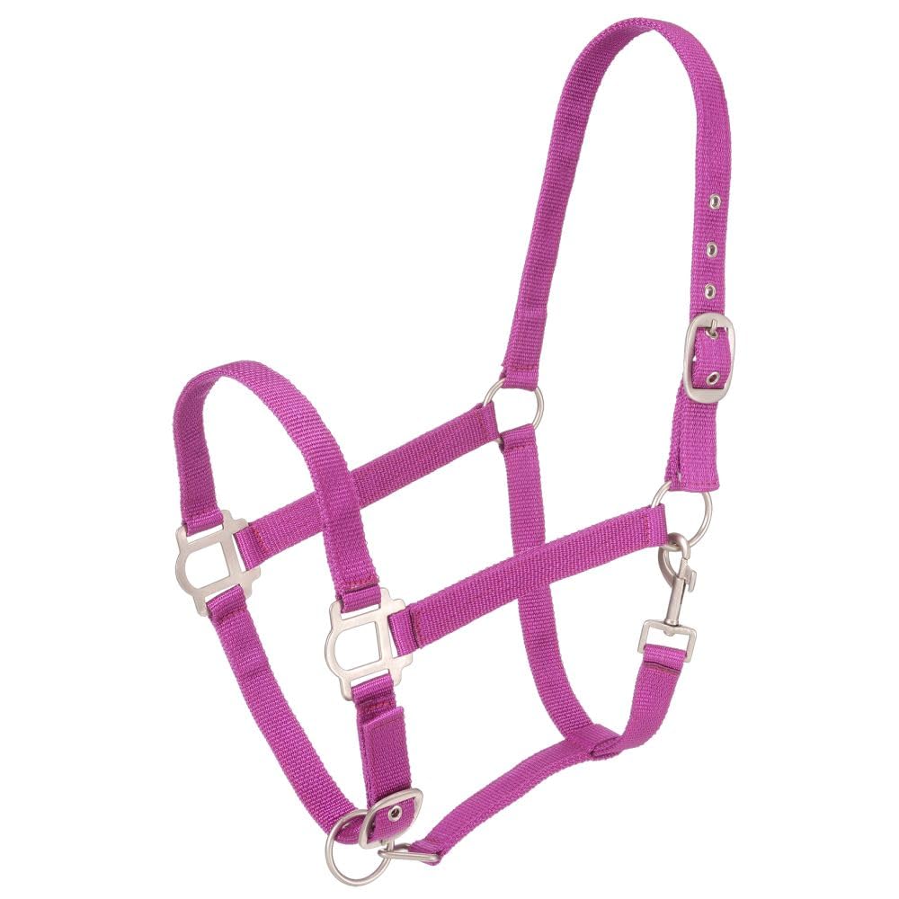 Tough 1 Nylon Halter with Satin Hardware, Purple, Horse