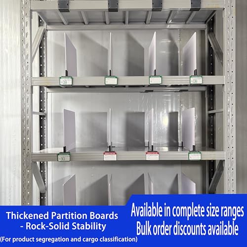 8Gnituhs 20 Stück 40 x 40 cm, 5 mm Starke Regalteiler mit 6 cm Doppelschnalle; Regaleinsätze; Platzsparende Regaleinsätze; Regalteiler zum Einclipsen; Schrankregalteiler; Würfelteiler