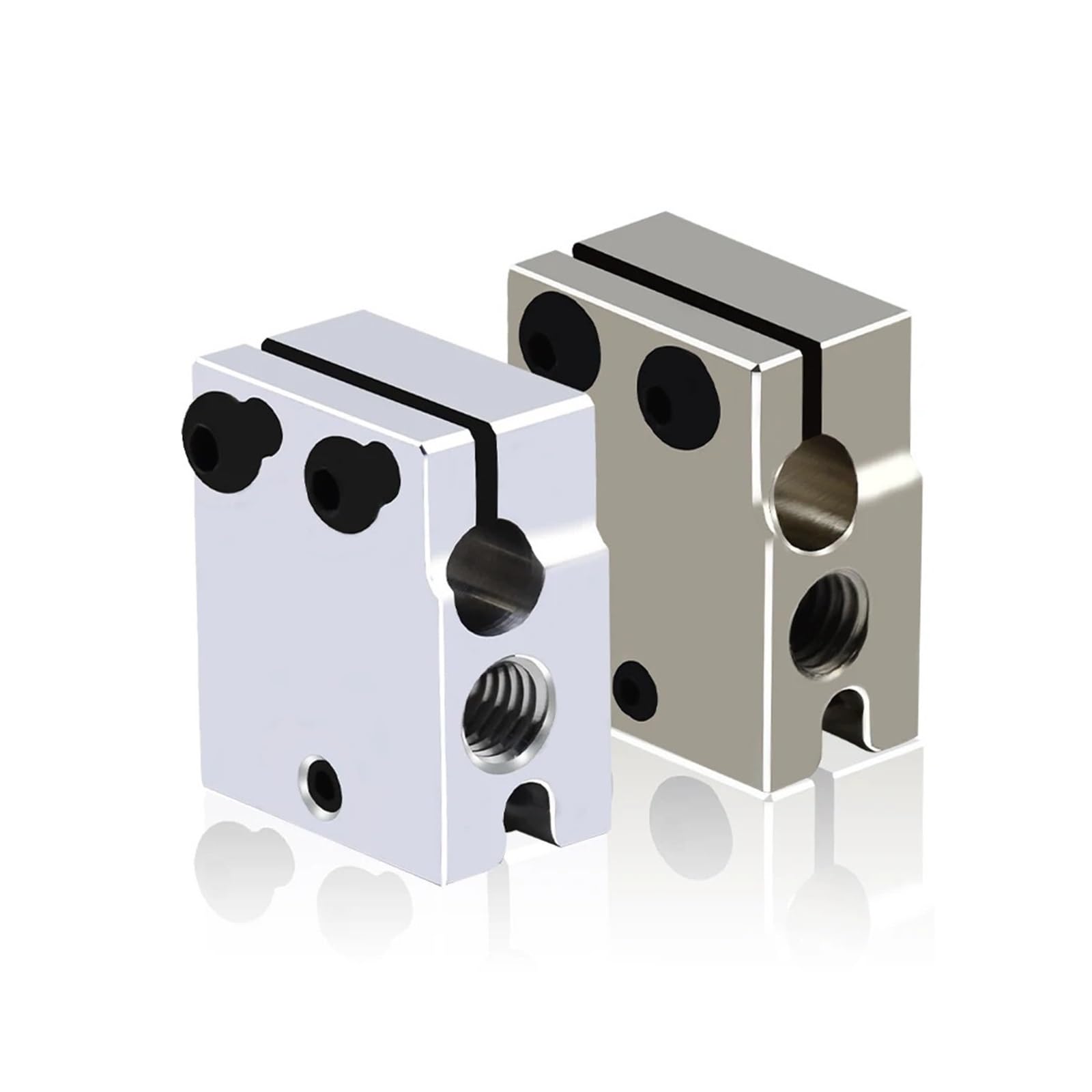 Blocco riscaldante, compatibile con E3D, hotend V6 PT100 | Parte hotend stampante 3D, supporta sensore PT100, rame/ottone/alluminio(Aluminium,3pcs)