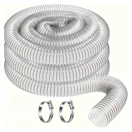 DEYINZ(ȓX) 2 C` -4 C`̊Oa 1 [g̓ PVC Woz[XB|[gtWo@Ŏgp܂BX܂̑|@ɍœK(Include Hose Clamp,OD 4inch 100MM 1M)