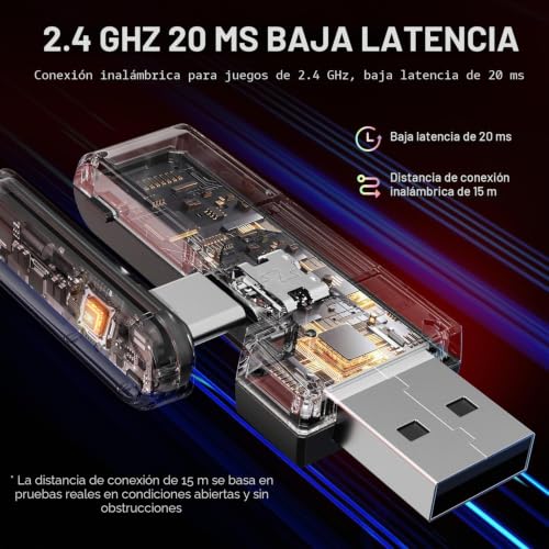 Auriculares inalámbricos de 2,4 GHz para PC con micrófono extensible 3