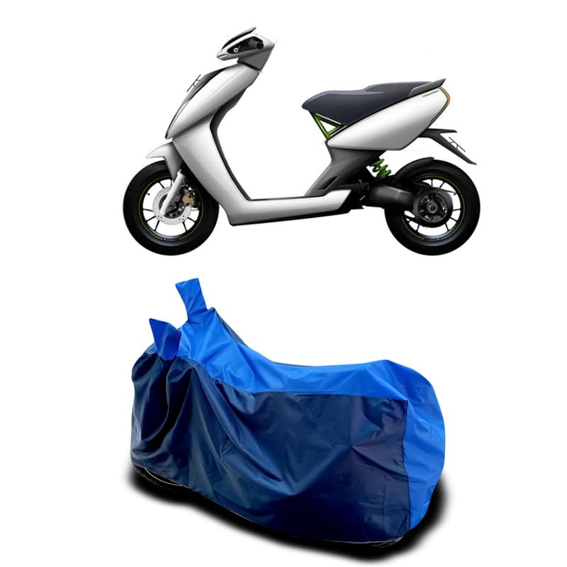 Image of DUFFEL-Two Wheeler Bike Body Cover Compatible for Ather 450x Heat Protectio /UV-Rays /Birds Dropping /DustProof /Waterproof All Variants [Nevay Blue]
