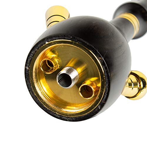 Heavenwood© Holz Shisha Set Edelstahl schwarz 65cm Hookah V2A Komplettset in Gold | Wasserpfeife Closed Chamber… – Bild 3