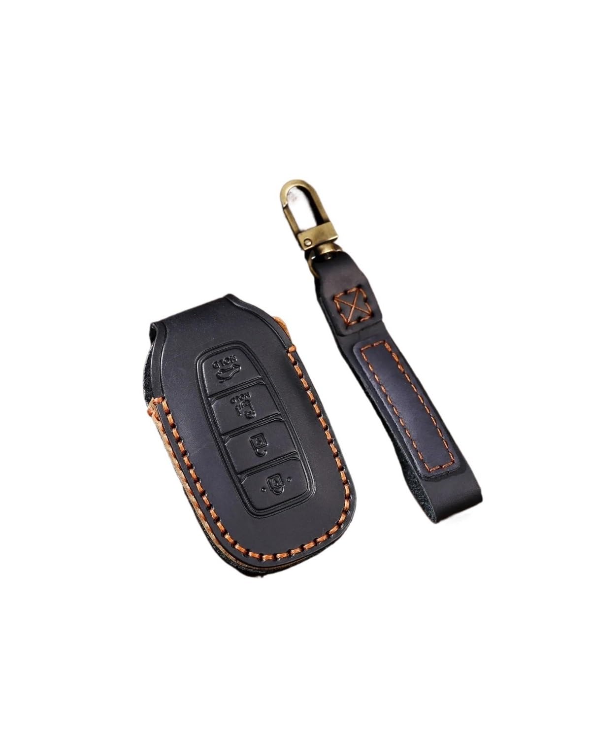 Étui de protection pour porte-clés avec télécommande 4 boutons marron - 7