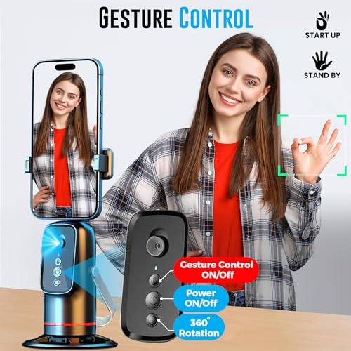 Image of WeCool G2 AFT Ai Auto Face Tracking Tripod Motion Sensor with 360 Rotation, 2200mAh Battery, AI Intelligent Lens, 1.8m Tripod Mount Support for Android, iPhone, and Ring Light Compatibility