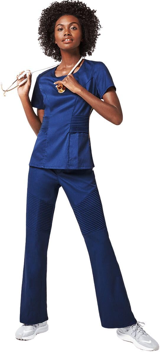 Interweave HealthcareJaanuu Women's Pintuck Scrub Trousers J95012 Beautician Aesthetician Uniform Trousers in 4 Colours Antimicrobial Fabric