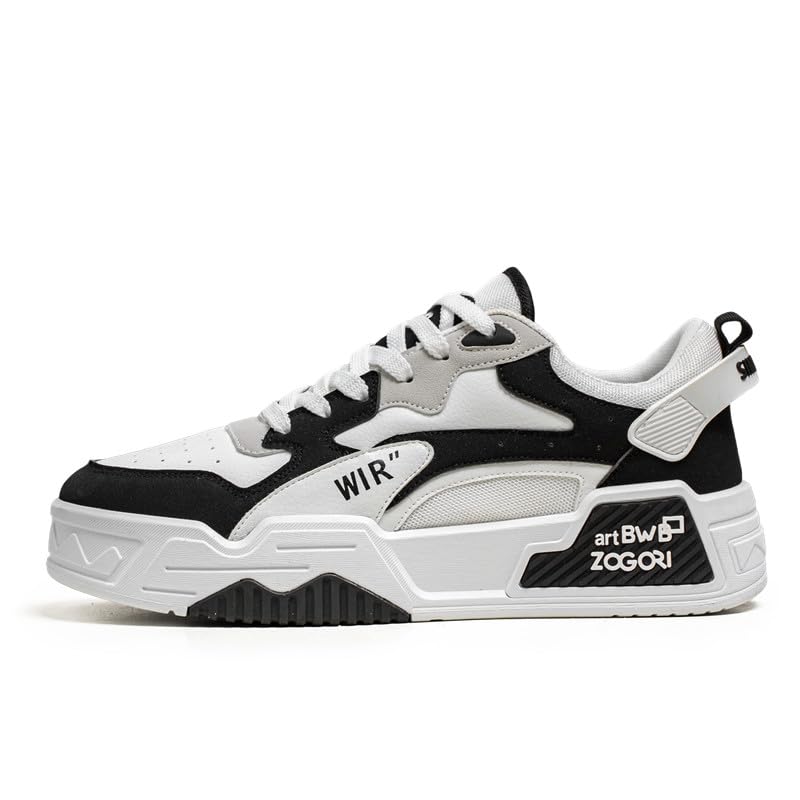 Men's Casual Shoes Comfortable and Fashionable Lace-up Thick-Soled Shoes Breathable Sports Skateboard Shoes Four-Season Sneakers