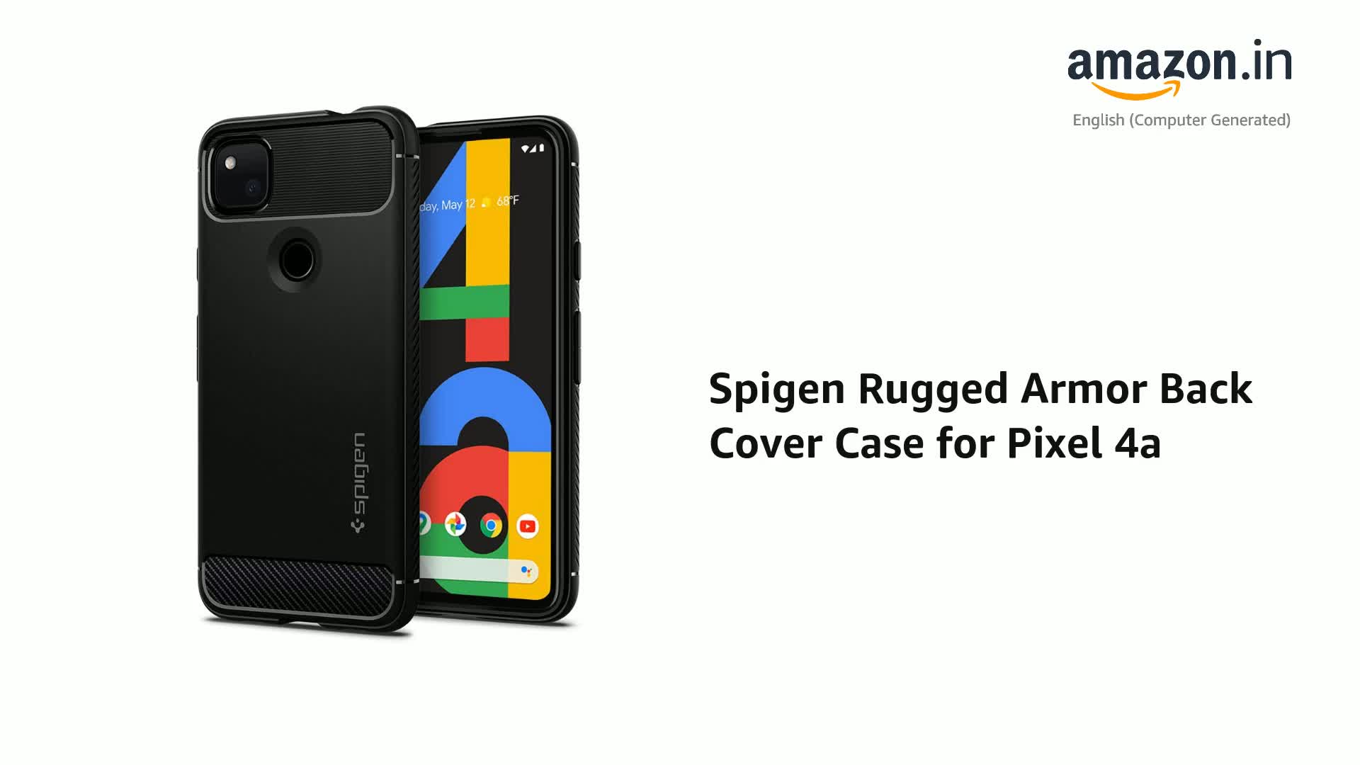 Google Pixel 4a 黒 Spigenケース付き Spigen Rugged Armor Case for Pixel 4a! - YouTube