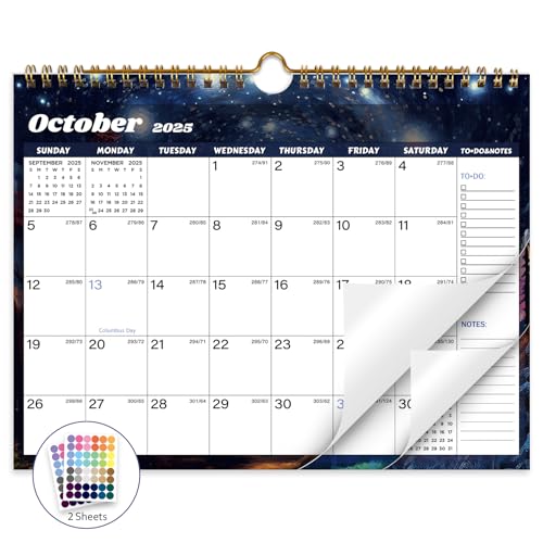 XISIDO Calendar 2025-2026, 18 Months Wall Calendar July 2025 to Dec 2026 Calendar with Julian Dates, 11" X 8.5" (Starry Sky) XISIDO Calendar 2025-2026, 18 Months Wall Calendar July 2025 to Dec 2026 Calendar with Julian Dates, 11" X 8.5" (Starry Sky)