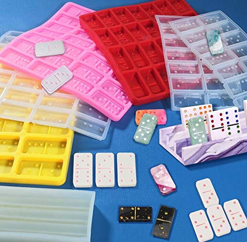 Stampo per domino in silicone fatto a mano in resina per colata di domino, per giochi in resina epossidica, stampo per domino, stampo per colata in resina epossidica, strumenti artigianali, regali